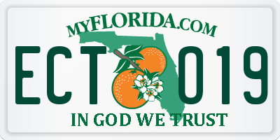 FL license plate ECTO19