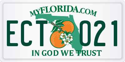 FL license plate ECTO21