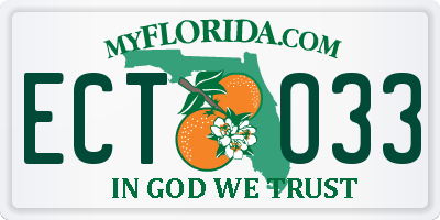FL license plate ECTO33