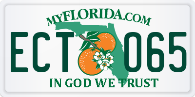 FL license plate ECTO65