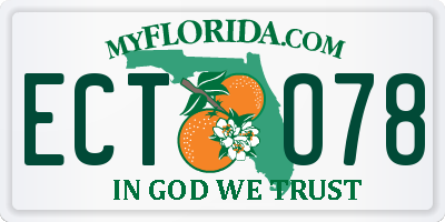 FL license plate ECTO78