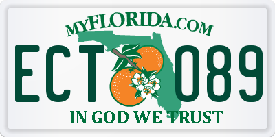 FL license plate ECTO89