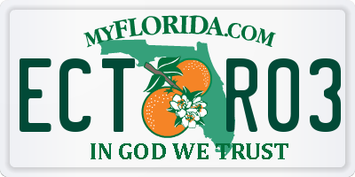 FL license plate ECTR03