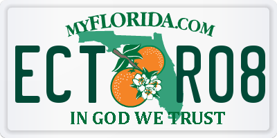 FL license plate ECTR08