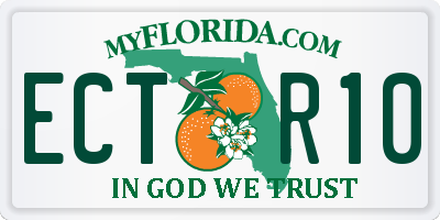 FL license plate ECTR10