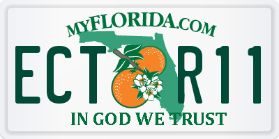 FL license plate ECTR11
