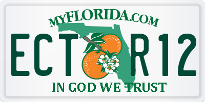 FL license plate ECTR12