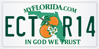 FL license plate ECTR14