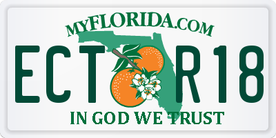 FL license plate ECTR18