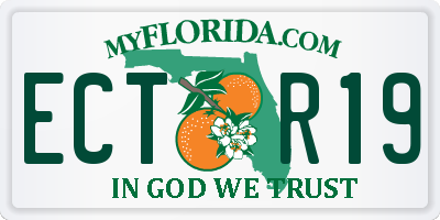 FL license plate ECTR19