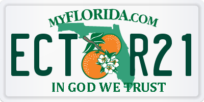 FL license plate ECTR21