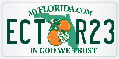 FL license plate ECTR23