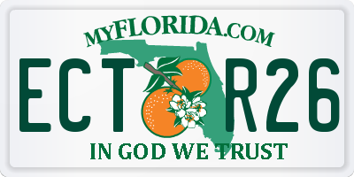 FL license plate ECTR26