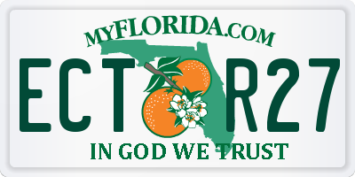 FL license plate ECTR27