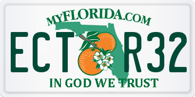 FL license plate ECTR32