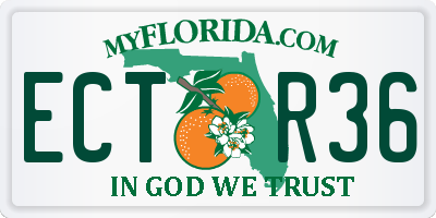 FL license plate ECTR36