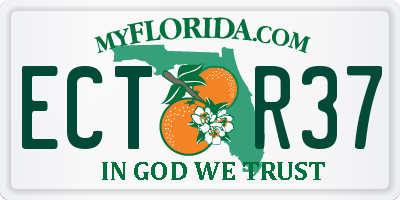 FL license plate ECTR37
