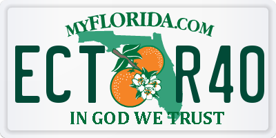 FL license plate ECTR40