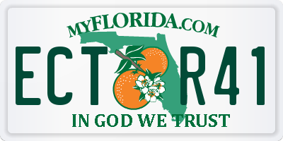 FL license plate ECTR41