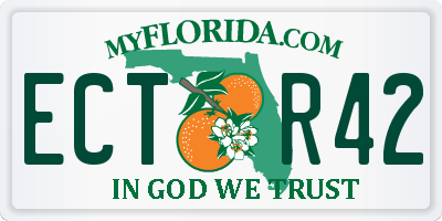 FL license plate ECTR42