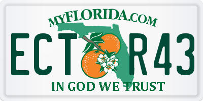 FL license plate ECTR43