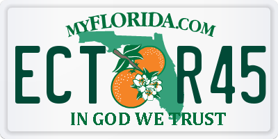 FL license plate ECTR45