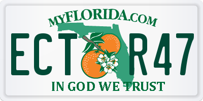 FL license plate ECTR47