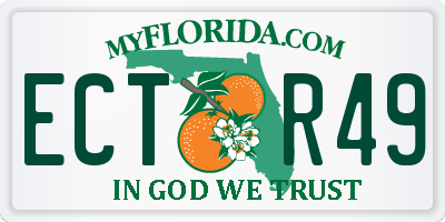 FL license plate ECTR49