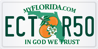 FL license plate ECTR50