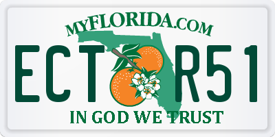 FL license plate ECTR51
