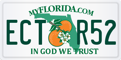 FL license plate ECTR52