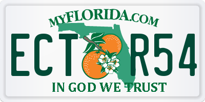 FL license plate ECTR54