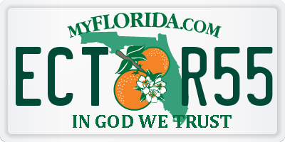 FL license plate ECTR55