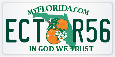 FL license plate ECTR56
