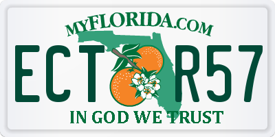 FL license plate ECTR57