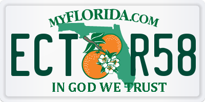 FL license plate ECTR58
