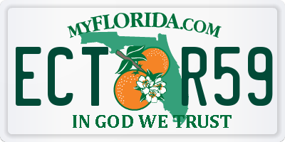FL license plate ECTR59