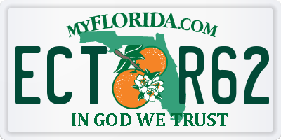 FL license plate ECTR62