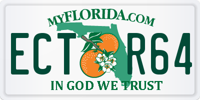 FL license plate ECTR64