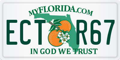 FL license plate ECTR67
