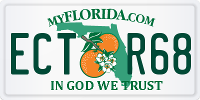 FL license plate ECTR68