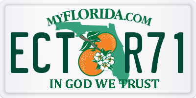 FL license plate ECTR71