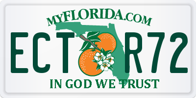 FL license plate ECTR72