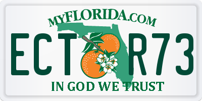 FL license plate ECTR73