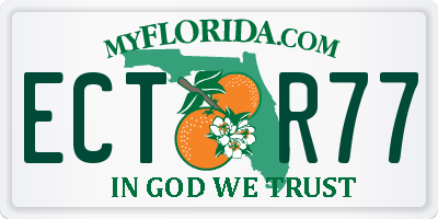FL license plate ECTR77