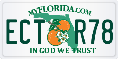 FL license plate ECTR78