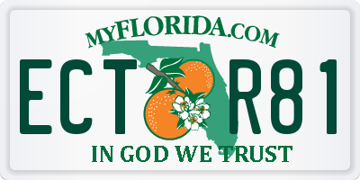 FL license plate ECTR81