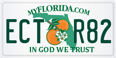 FL license plate ECTR82