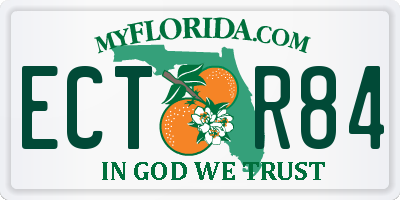 FL license plate ECTR84