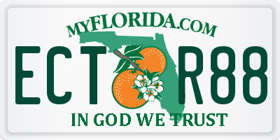 FL license plate ECTR88